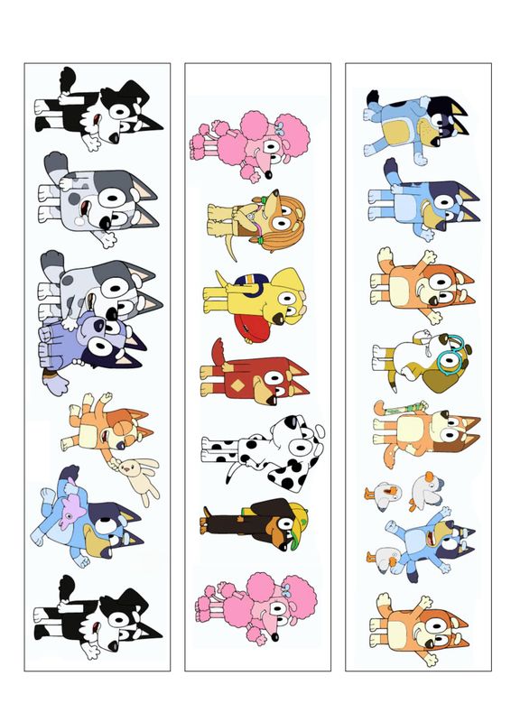 Bluey Themed Edible Birthday Cake Strips