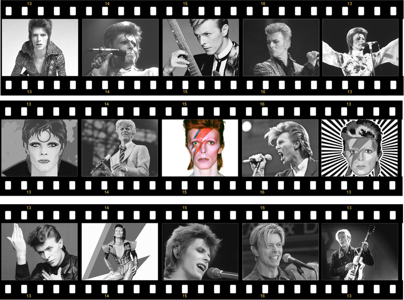 David Bowie Themed Edible Birthday Cake Ribbon | Strips