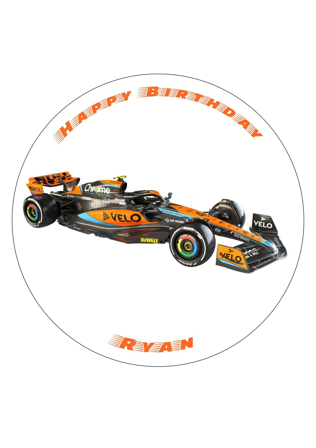 McClaren F1 Edible Birthday Cake Topper