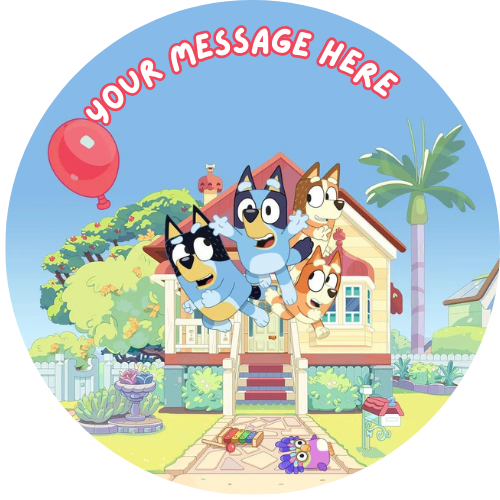 Bluey Edible Birthday Cake Topper