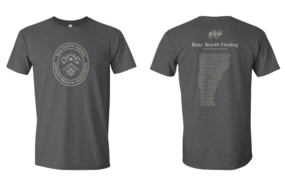 VT Brewers Beer Worth Finding T-Shirt Charcoal Gray VT Brewers Beer Worth Finding T-Shirt Charcoal Gray