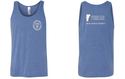 VT Brewers Beer Worth Finding Unisex Tank in Blue Triblend