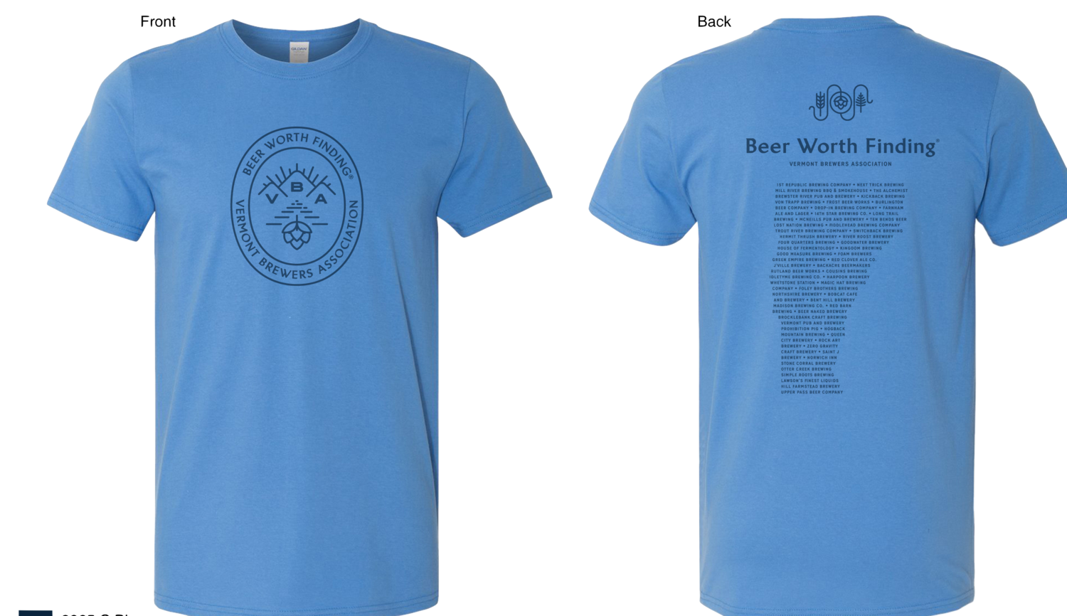 VT Brewers Beer Worth Finding T-Shirt in Iris Blue VT Brewers Beer Worth Finding T-Shirt in Iris Blue
