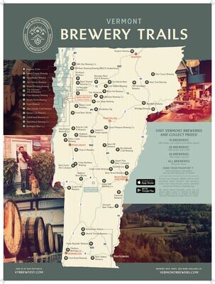 Vermont Brewery and Tap Room Map Poster
