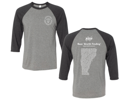 VBA Baseball T-Shirt in Gray with Black Sleeves