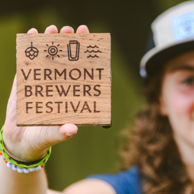 Vermont Brewers Festival Wooden Coaster