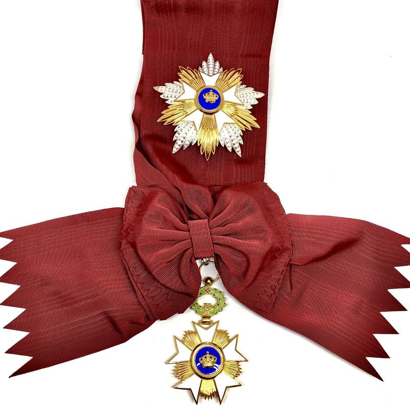 Médaille Grand Croix de l'Ordre de la Couronne en argent vendue par Michiels