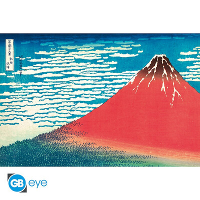 HOKUSAI - Red Fuji 91,5 x 61cm