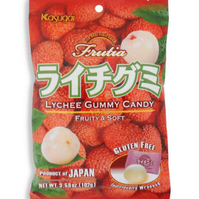 Jap. Fruchtgummi - Kasugai Frutia Lychee Gummy Candy 102g