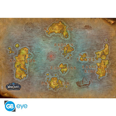 World of Warcraft - Map 91,5 x 61 cm