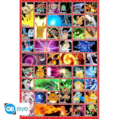 Pokémon - Moves 91,5 x 61 cm