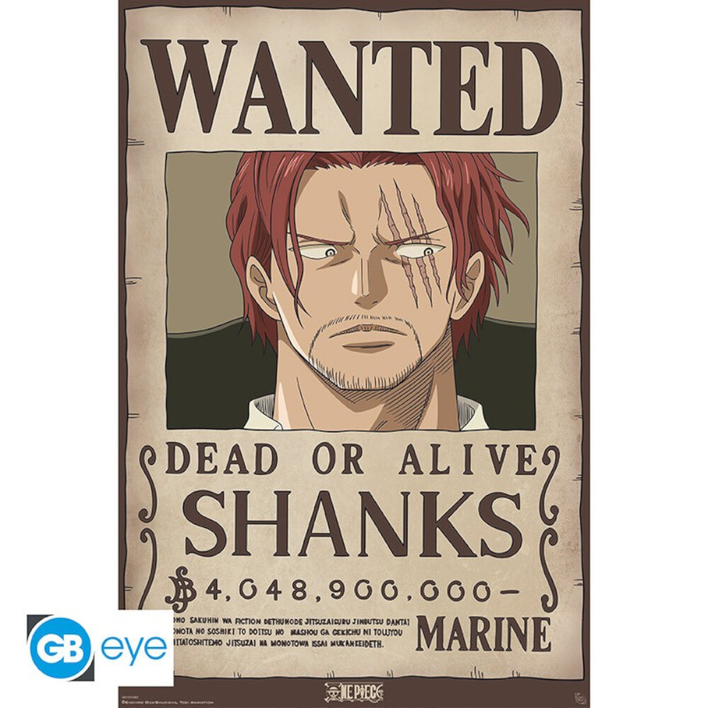 One Piece Steckbrief - Shanks 91,5 x 61 cm