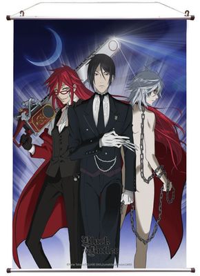 Black Butler - Wallscroll - Sebastian, Grell &amp; Pluto - 90 x 60 cm