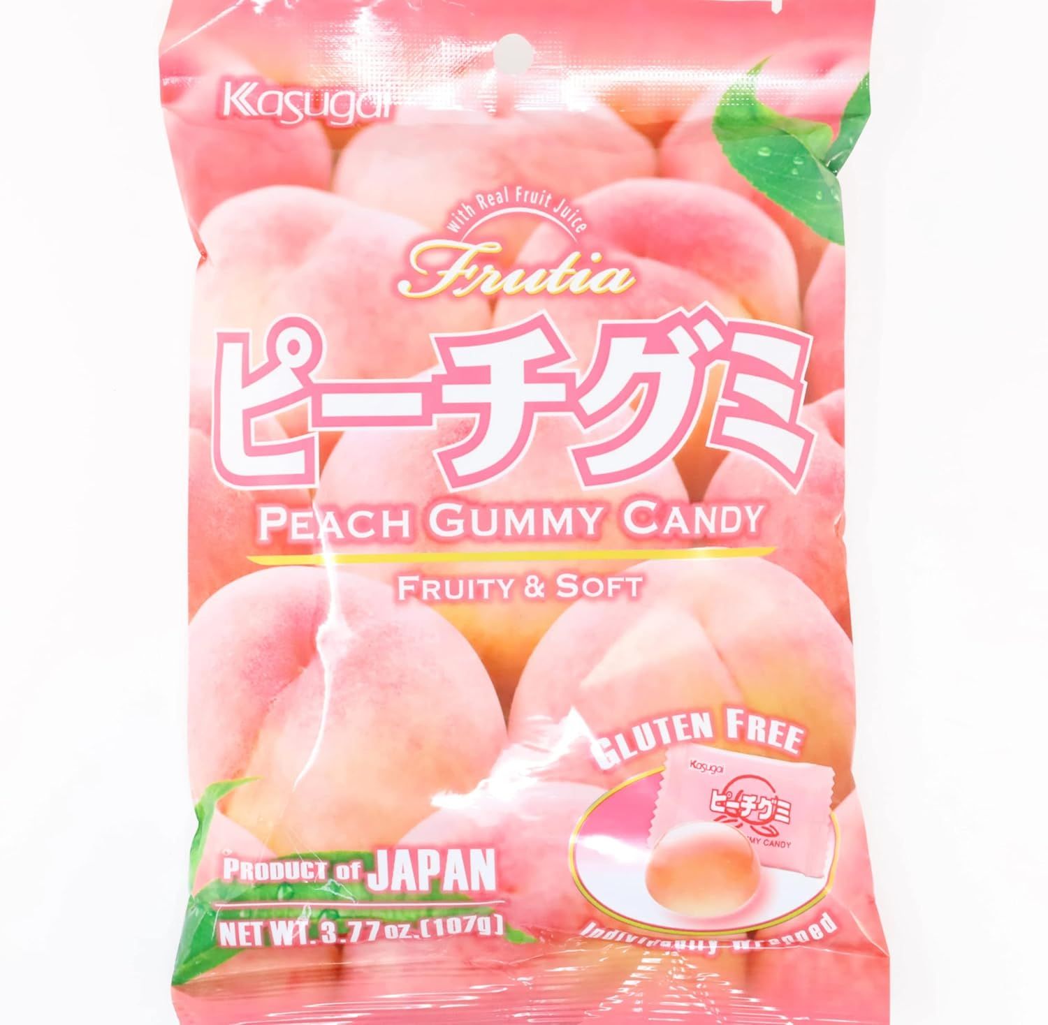 Jap. Fruchtgummi - Kasugai Frutia Fruit Gummy Candy Peach 107g