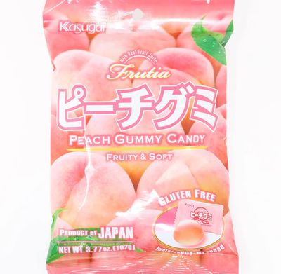 Jap. Fruchtgummi - Kasugai Frutia Fruit Gummy Candy Peach 107g