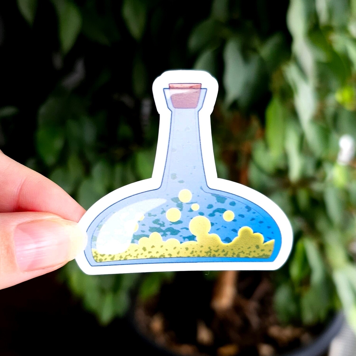 Swamp Essence Potion Vial Die Cut Sticker - Matt