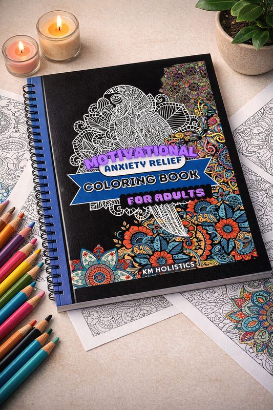 Motivational Anxiety Relief Colouring Book For Adults | Stress Relief guide