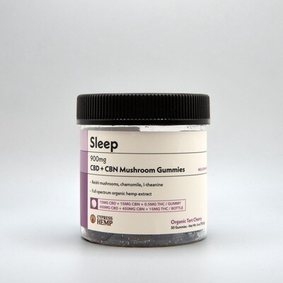 Sleep Full Spectrum Gummies 900mg CBD+CBN+Mushroom - Tart Cherry