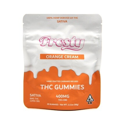 Frosty Gummies 400mg THC+CBG - Orange Cream