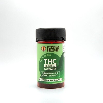 Delta 9 THC 1:0 Ratio Gummies 8 mg Indica - Sour Apple