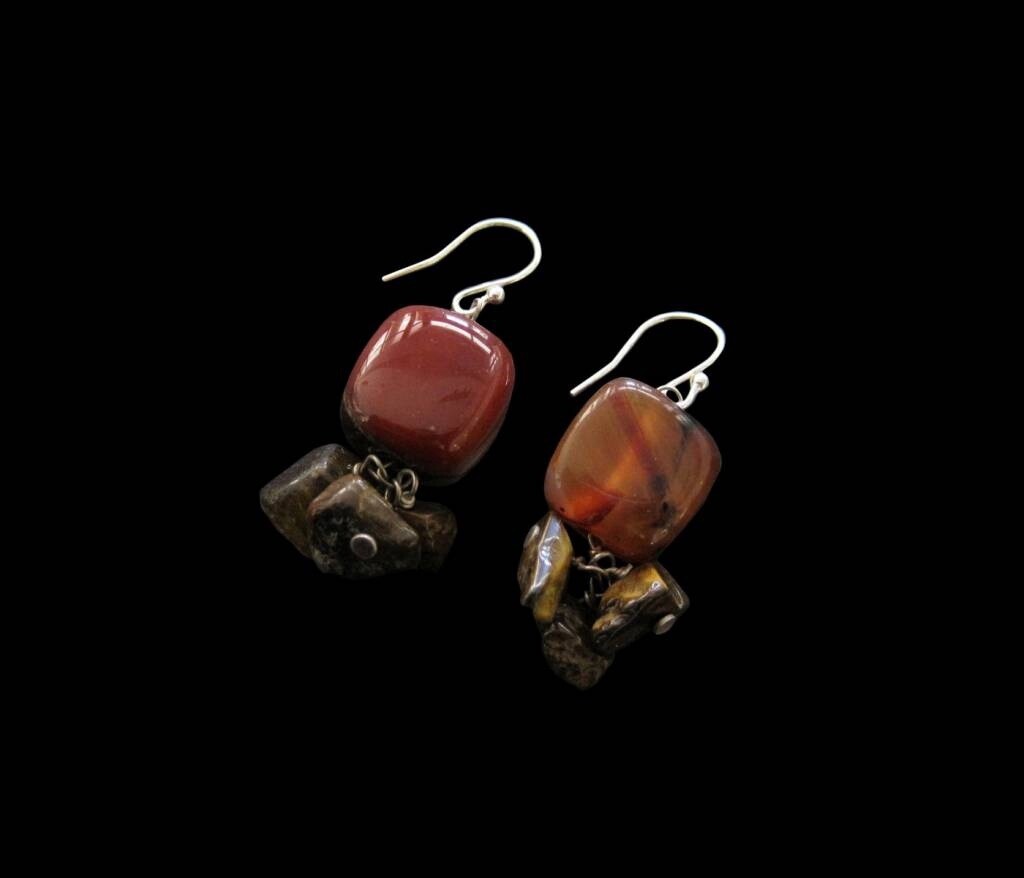 Agate Stone Earring With Stone Drop