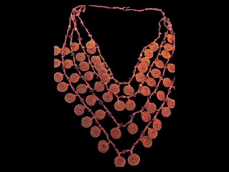 COPPER SWIRLS 4-ROW NECKLACE