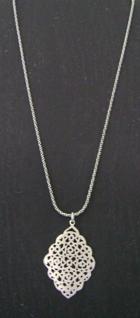 GEOMETRY ON SILVER CHAIN NECKLACE