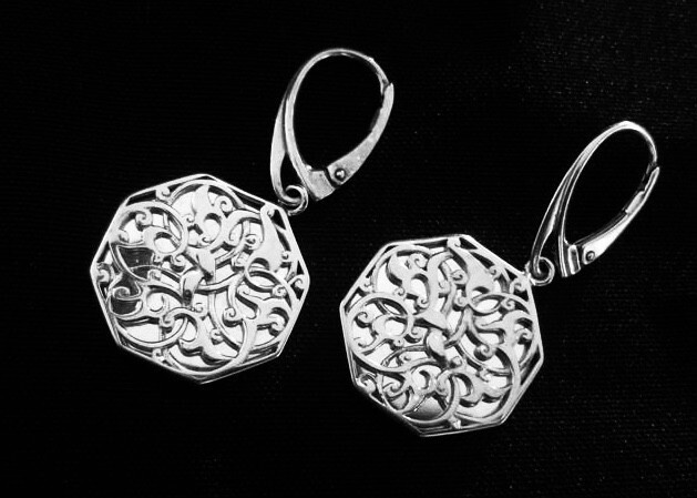 CAIRO EARRINGS SILVER WITH FRENCH HOOK