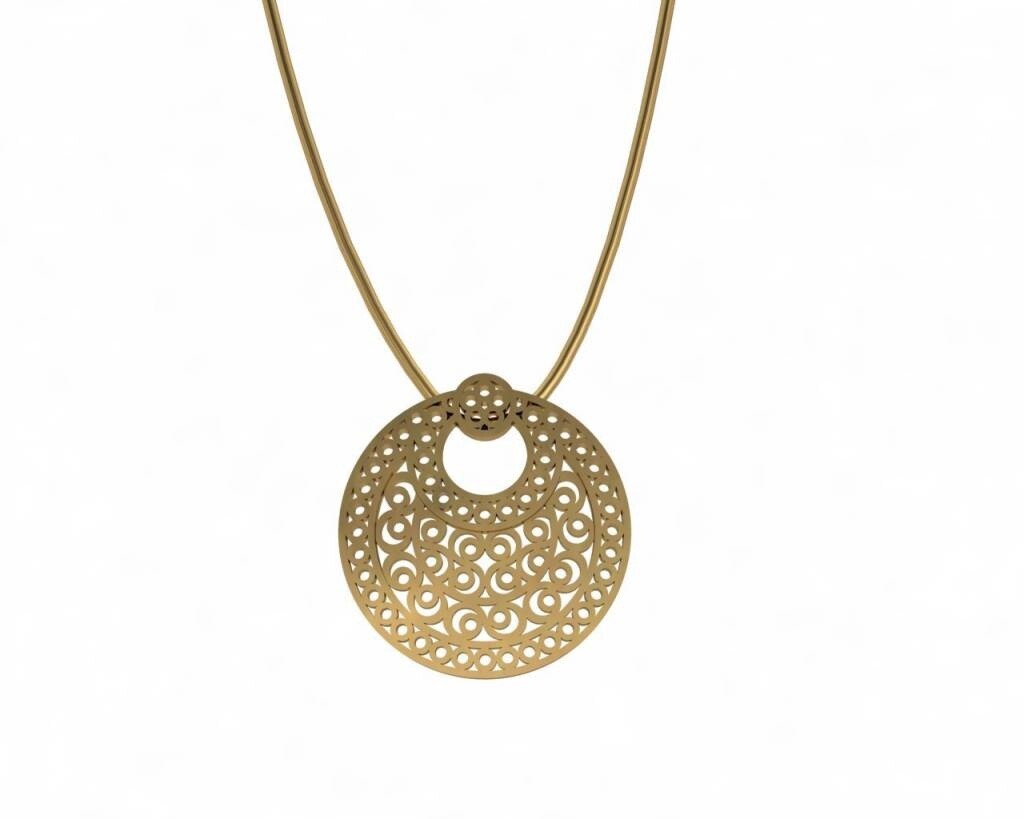 AKM594a 3D Necklace With Chain