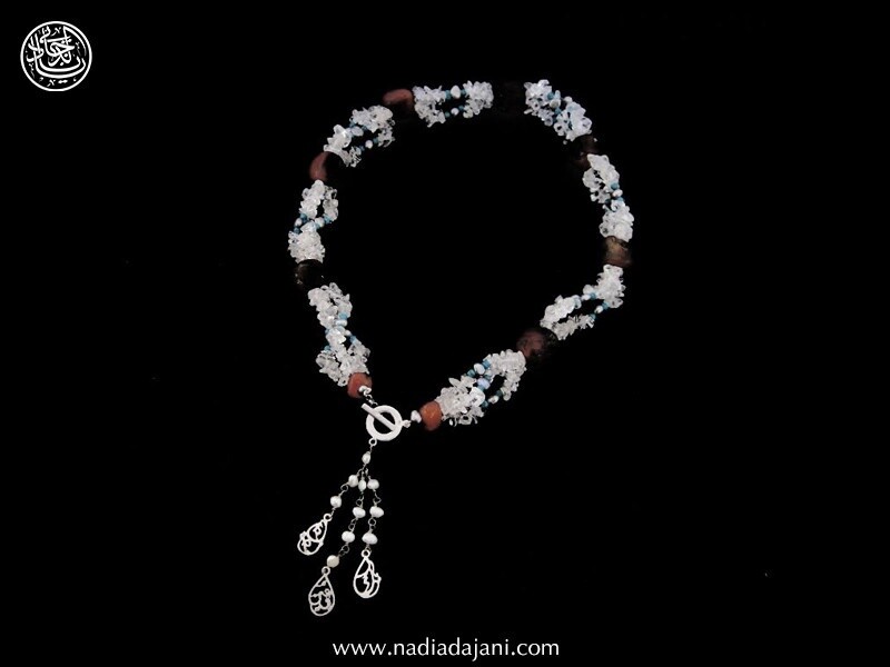 GEMSTONE EMBROIDERED NECKLACE AIN RABUKA TARAAK TASSEL