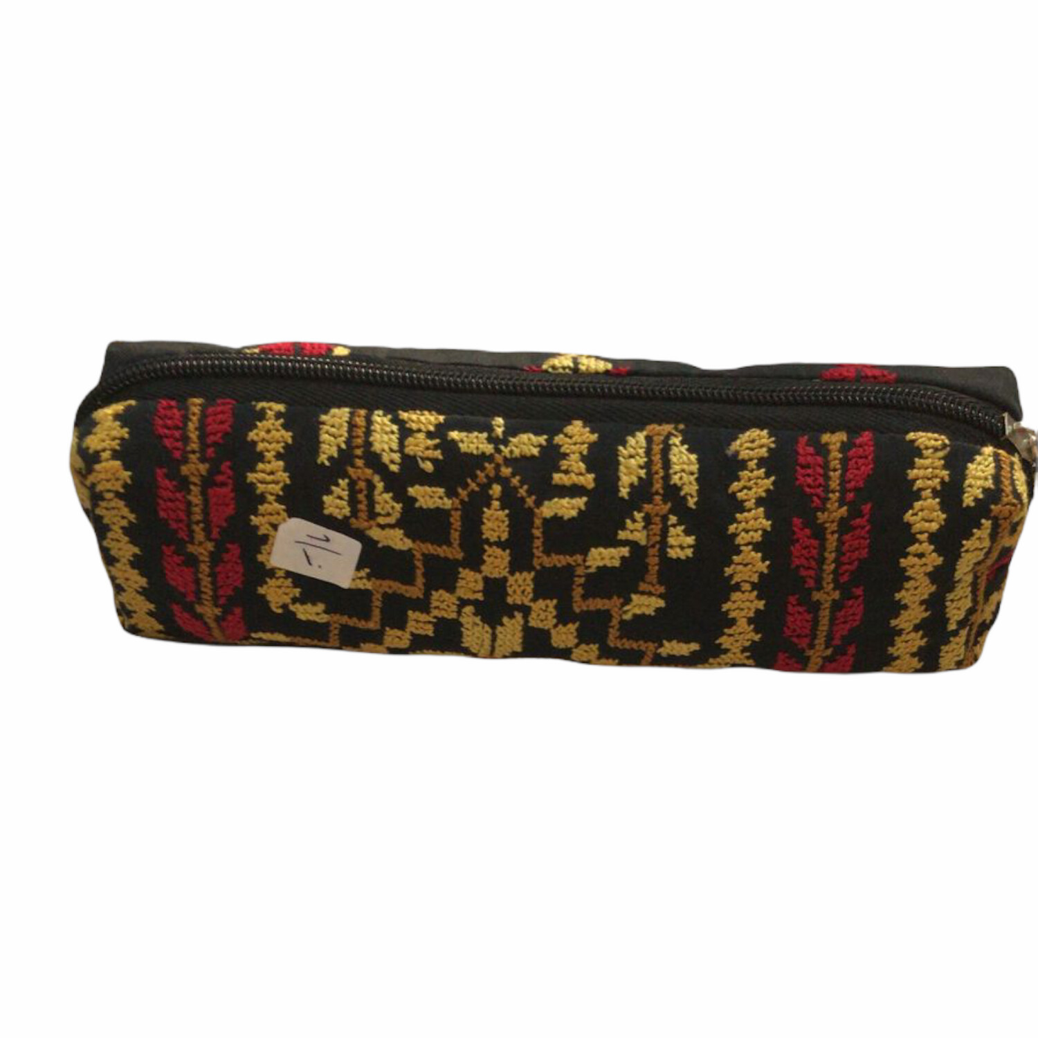 EMBROIDERED PURSE LONG MUSTARD