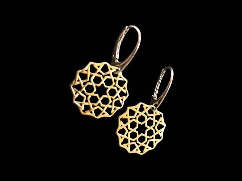 CORDOBA EARRINGS GP SMALL WITH SILVER FRENCH HOOK