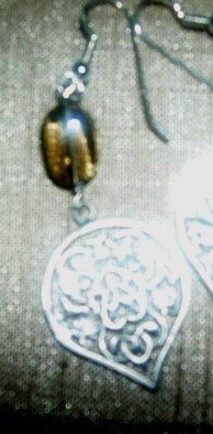 Arabesque Earrings With Smoky Quartz Pointing Down