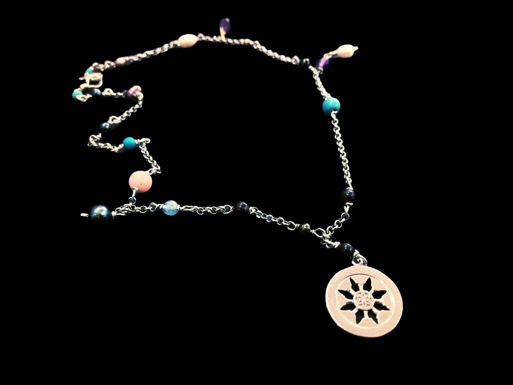 Abstract Chain Necklace With Rozana