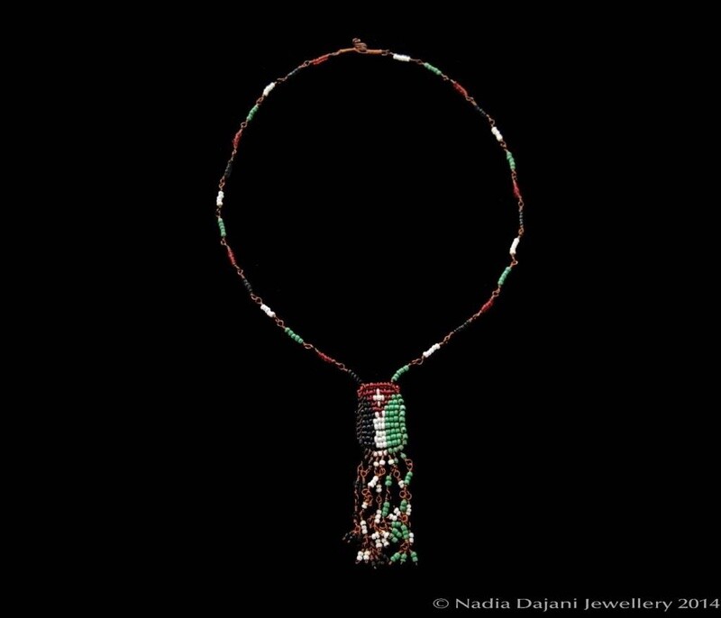 Jordan flag necklace