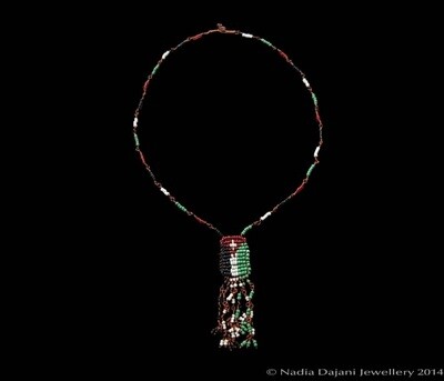 Jordan flag necklace