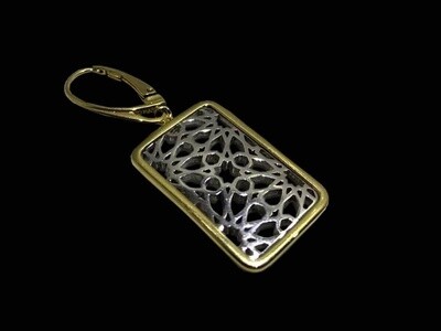 Geometric Earrings with Gold Plated Border