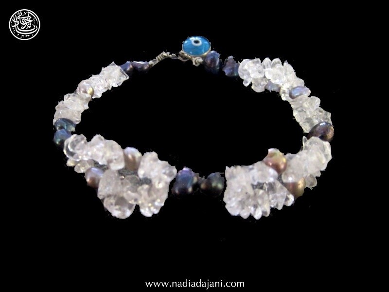 2-Row bracelet with Evil eye