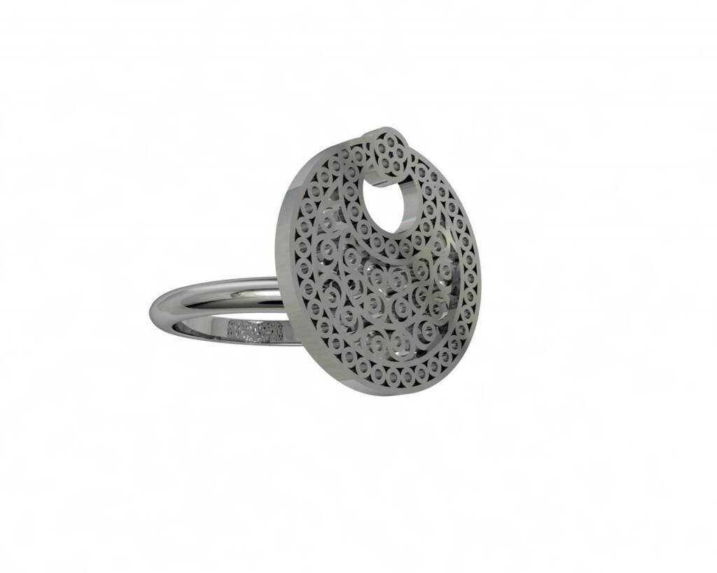 CRESCENT RING SILVER