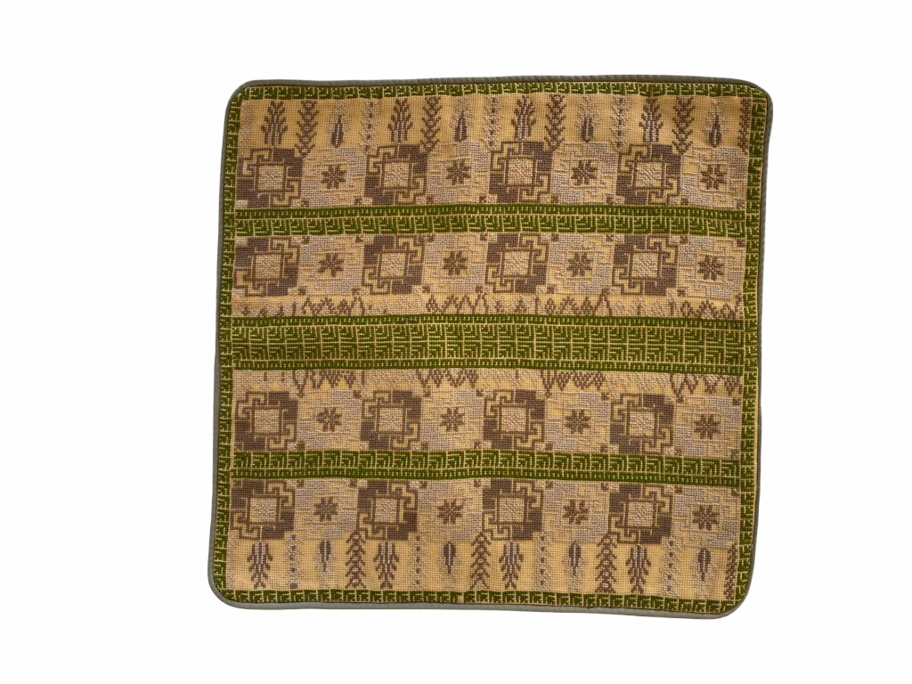 GREEN &amp; SILVER CUSHION