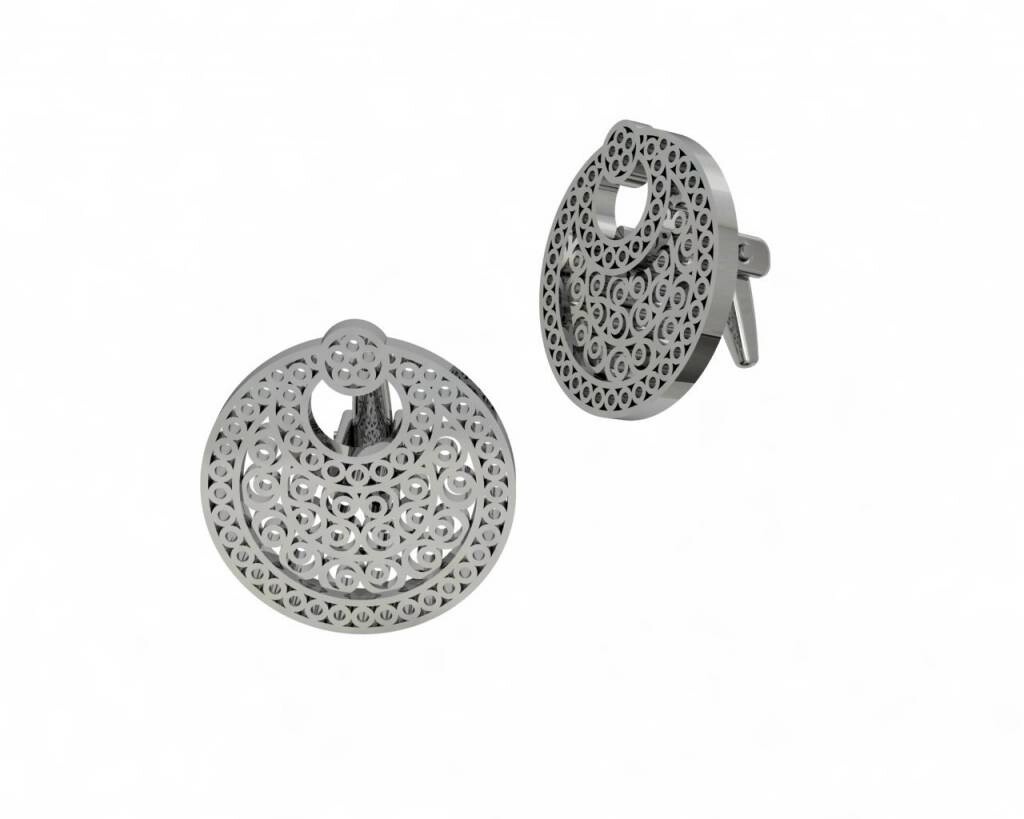 CRESCENT CUFFLINKS SILVER