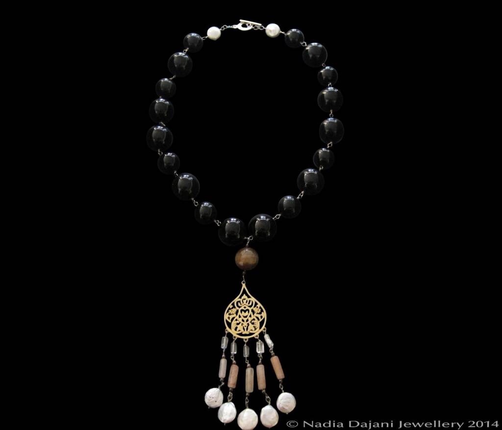 Arabesque Long Necklace Gold Plated