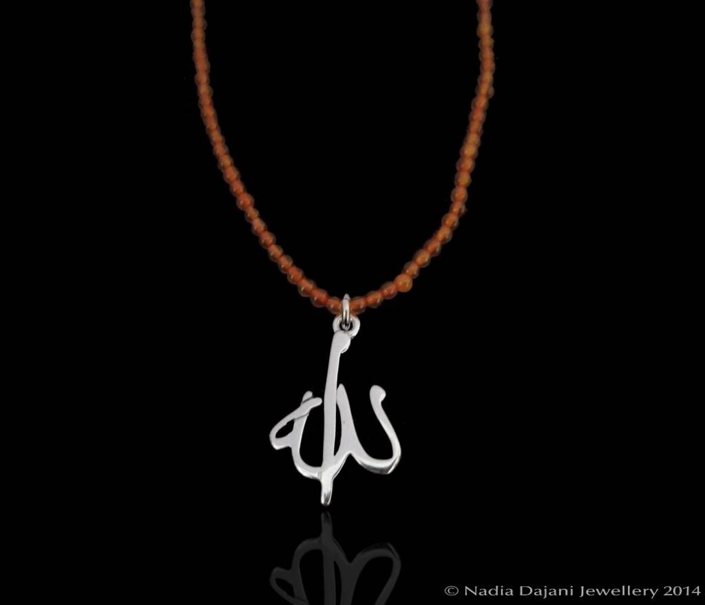 Agate Necklace With Allah