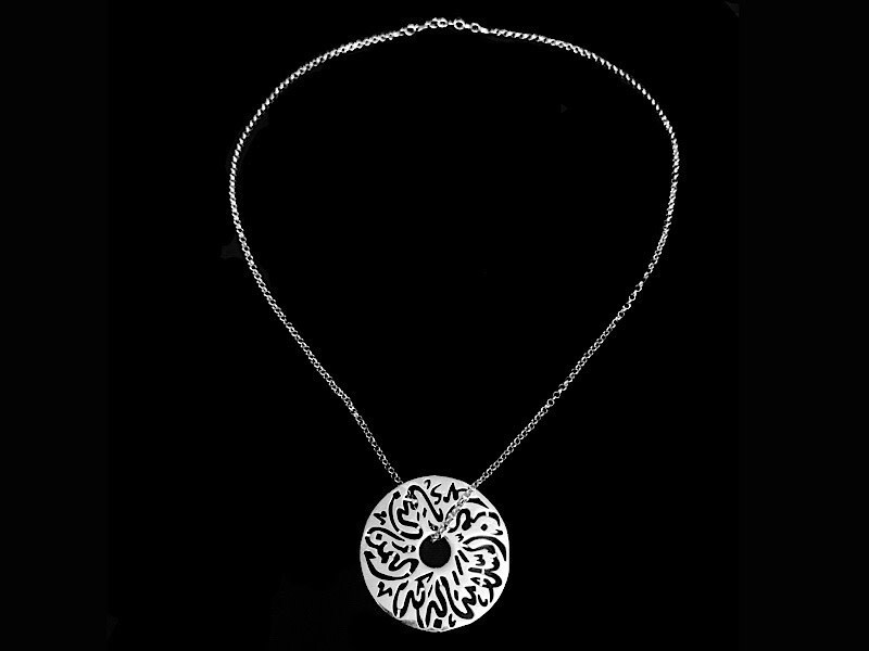 Chain necklace with Medium Silver disc