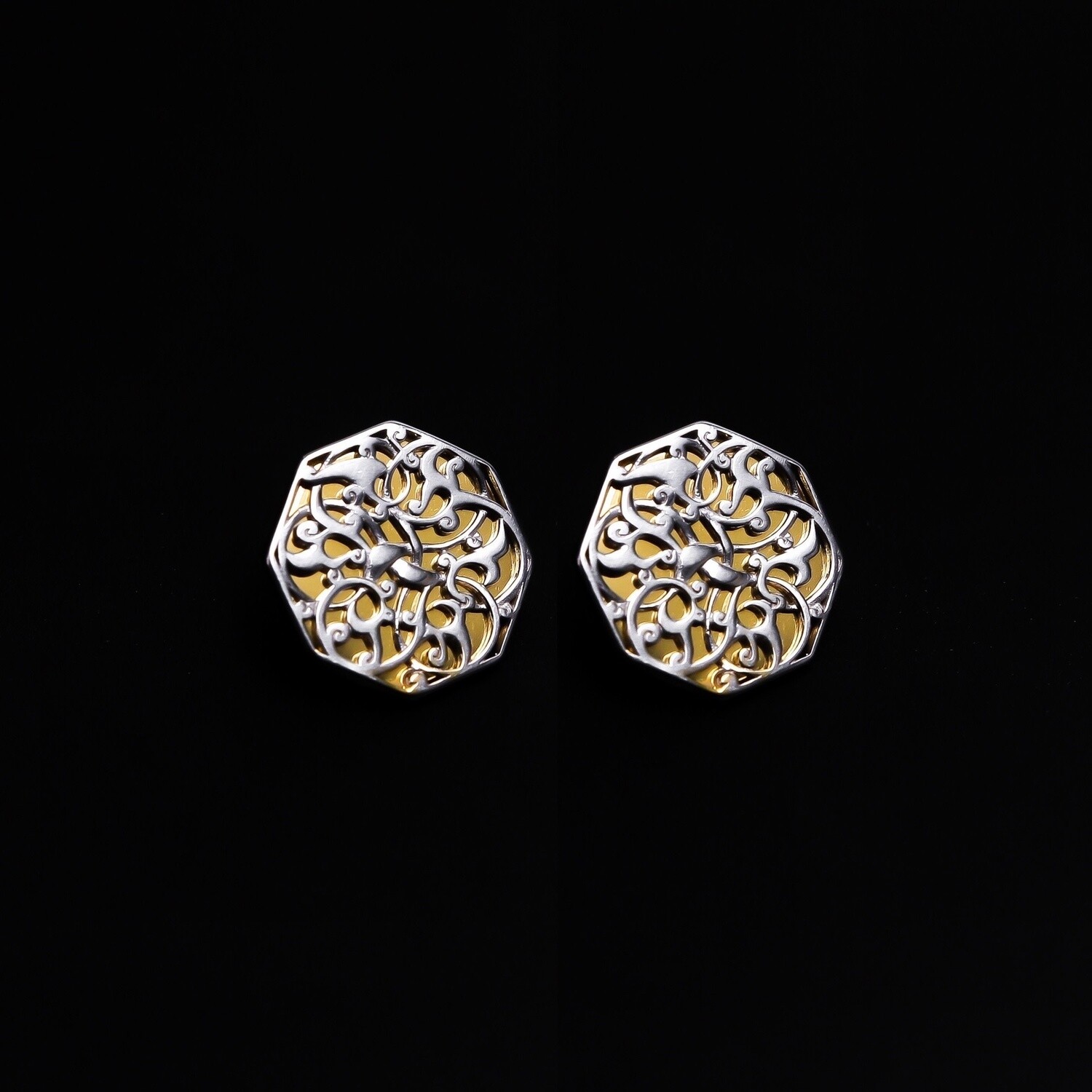 Cairo Cufflinks Silver on GP Background