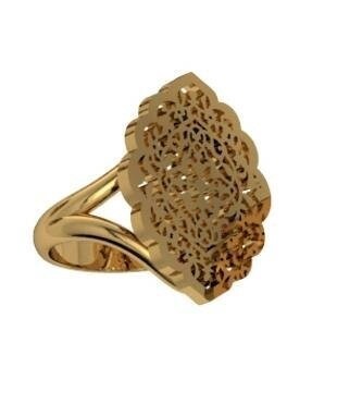 GEO RING. DBL BAND BRASS GP