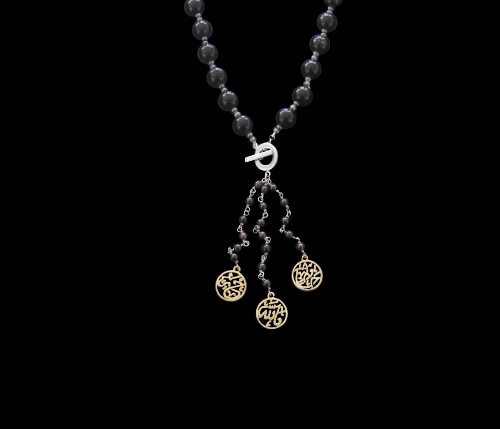 STONE NECKLACE WITH FRONT CLOSURE &amp; FALLAH KHAIR