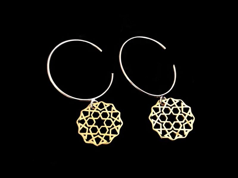 SILVER HOOPS WITH CORDOBA GP