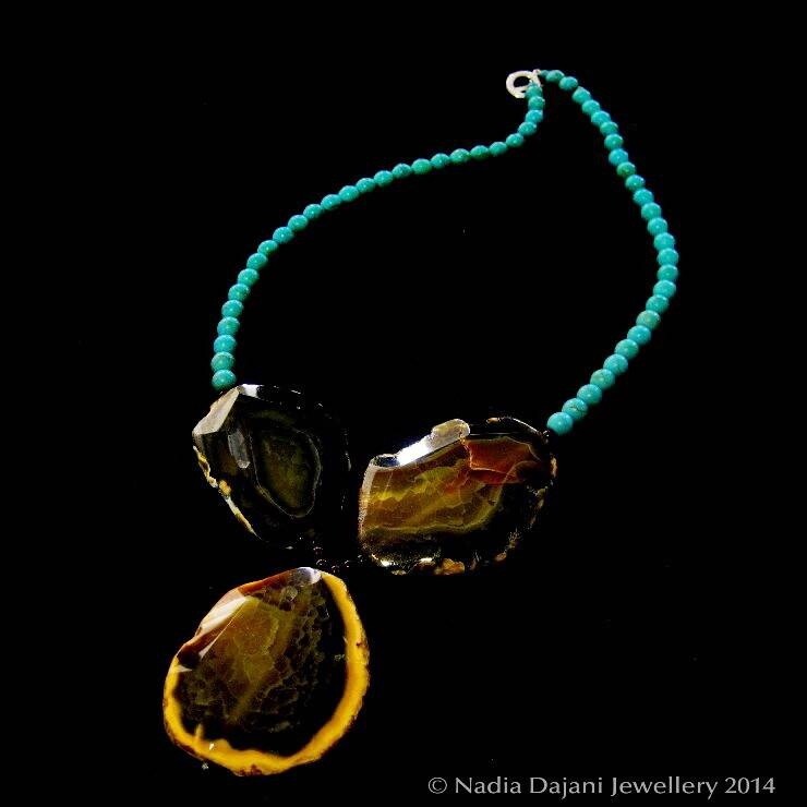 THREE LARGE AGATES