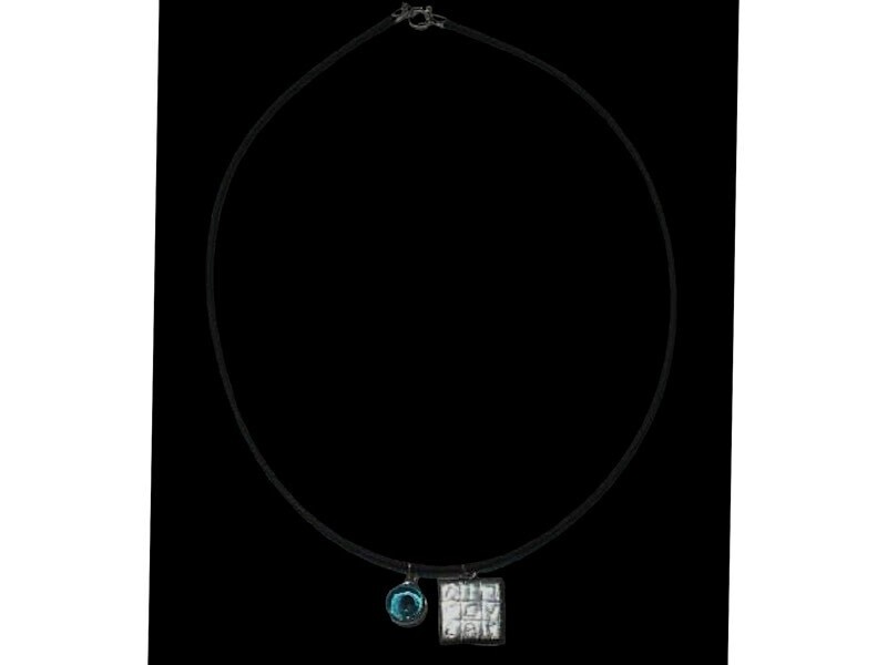 LEATHER NECKLACE WITH MAGIC SQUARE